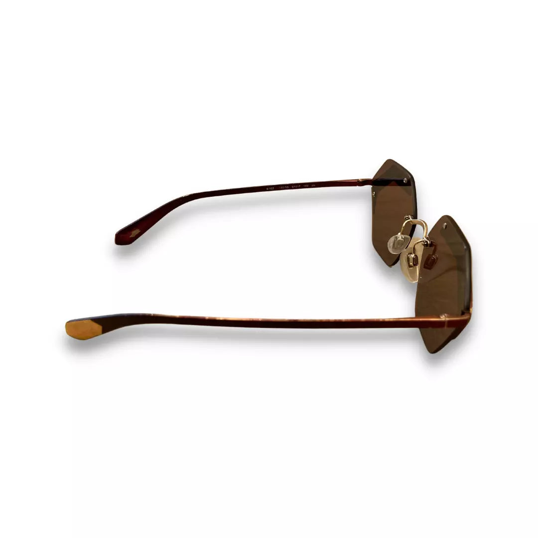 BVLGARI BURGUNDY METAL SUNGLASSES
