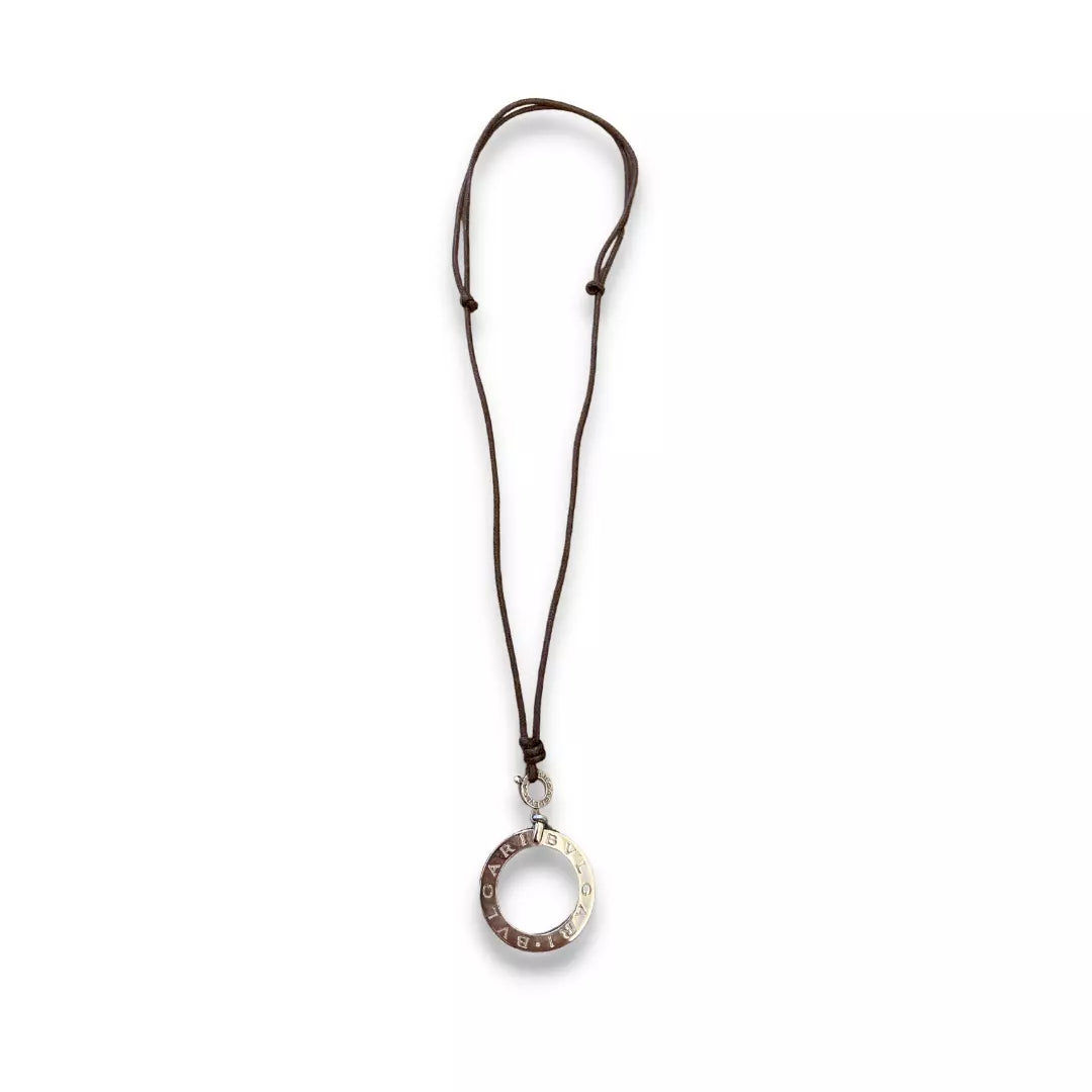 BVLGARI SILVER 925 CHARMS TONDO NECKLACE