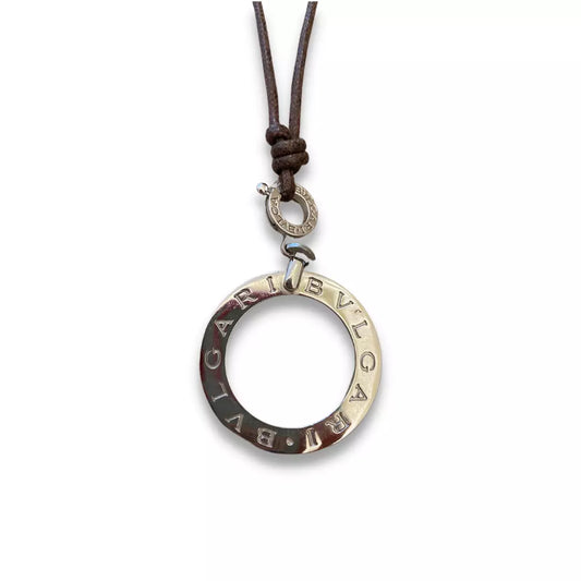 BVLGARI SILVER 925 CHARMS TONDO NECKLACE