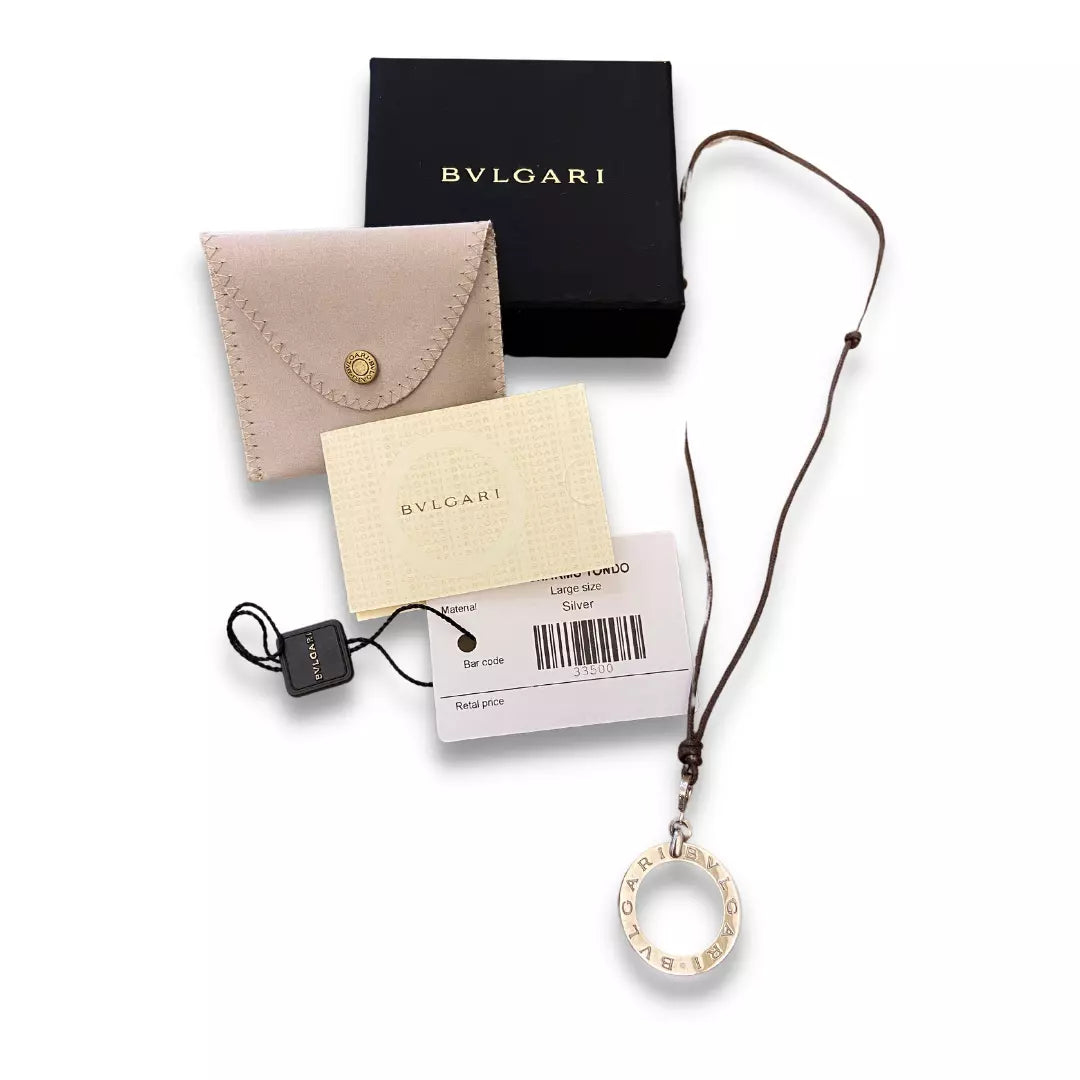 BVLGARI SILVER 925 CHARMS TONDO NECKLACE