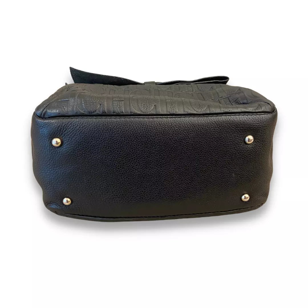 CH Carolina Herrera Monogram Leather Audrey Bag