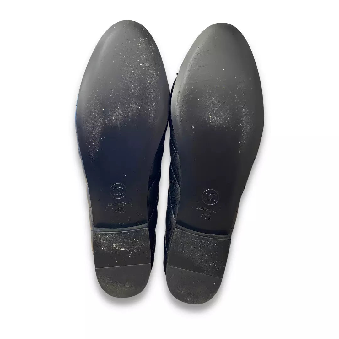 CHANEL BLACK BALLET FLATS