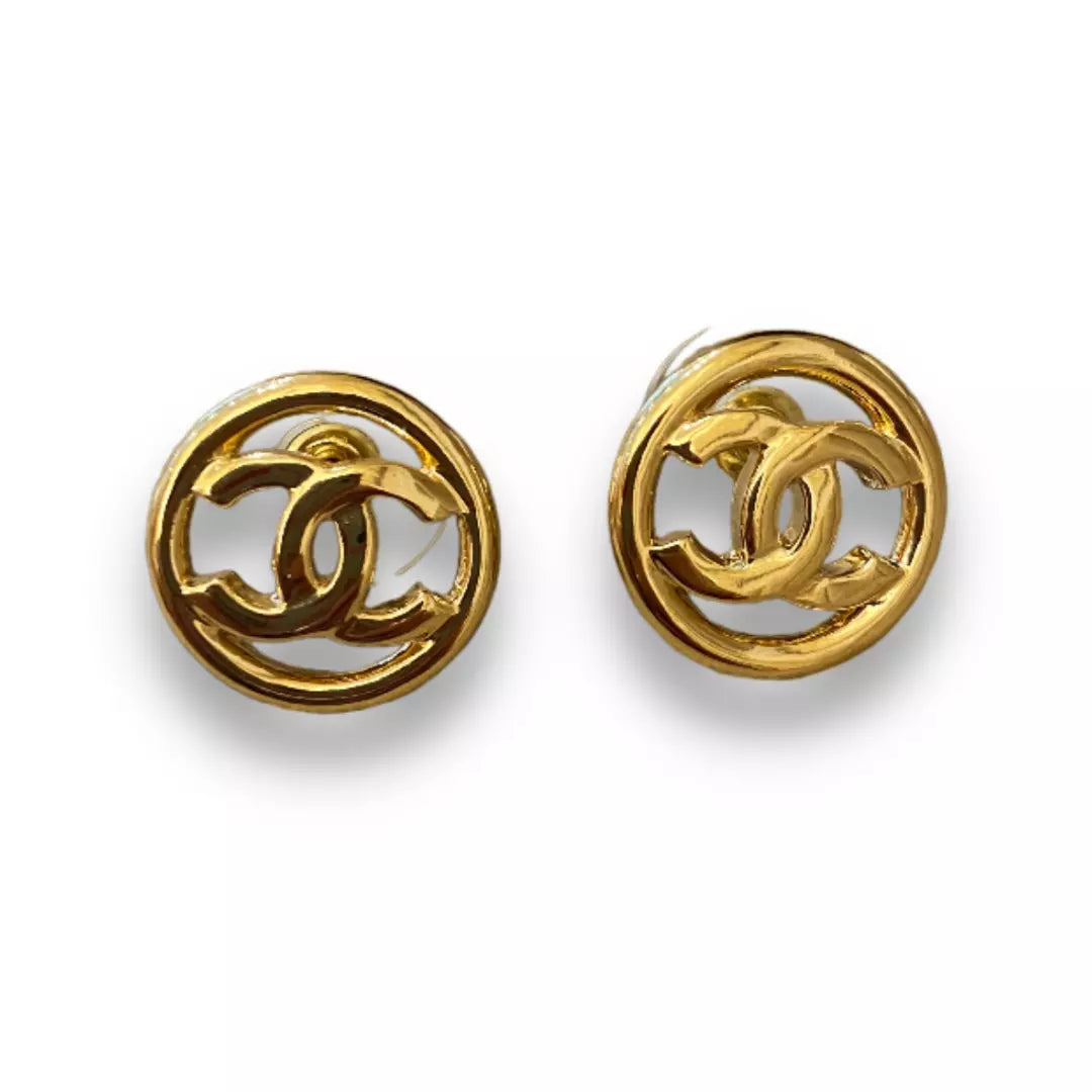 Chanel Gold CC Earrings