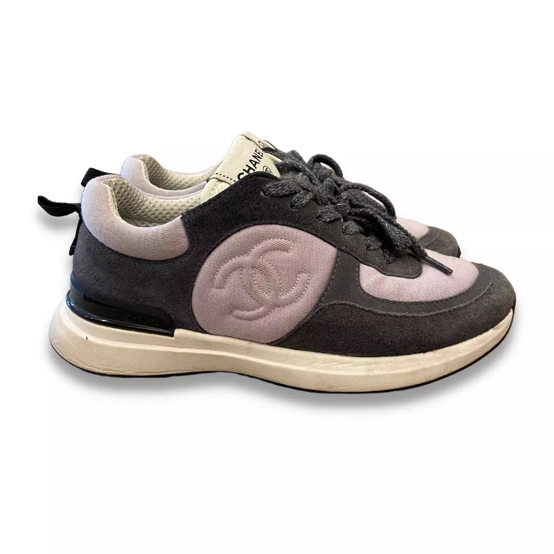 CHANEL GREY CC SNEAKERS
