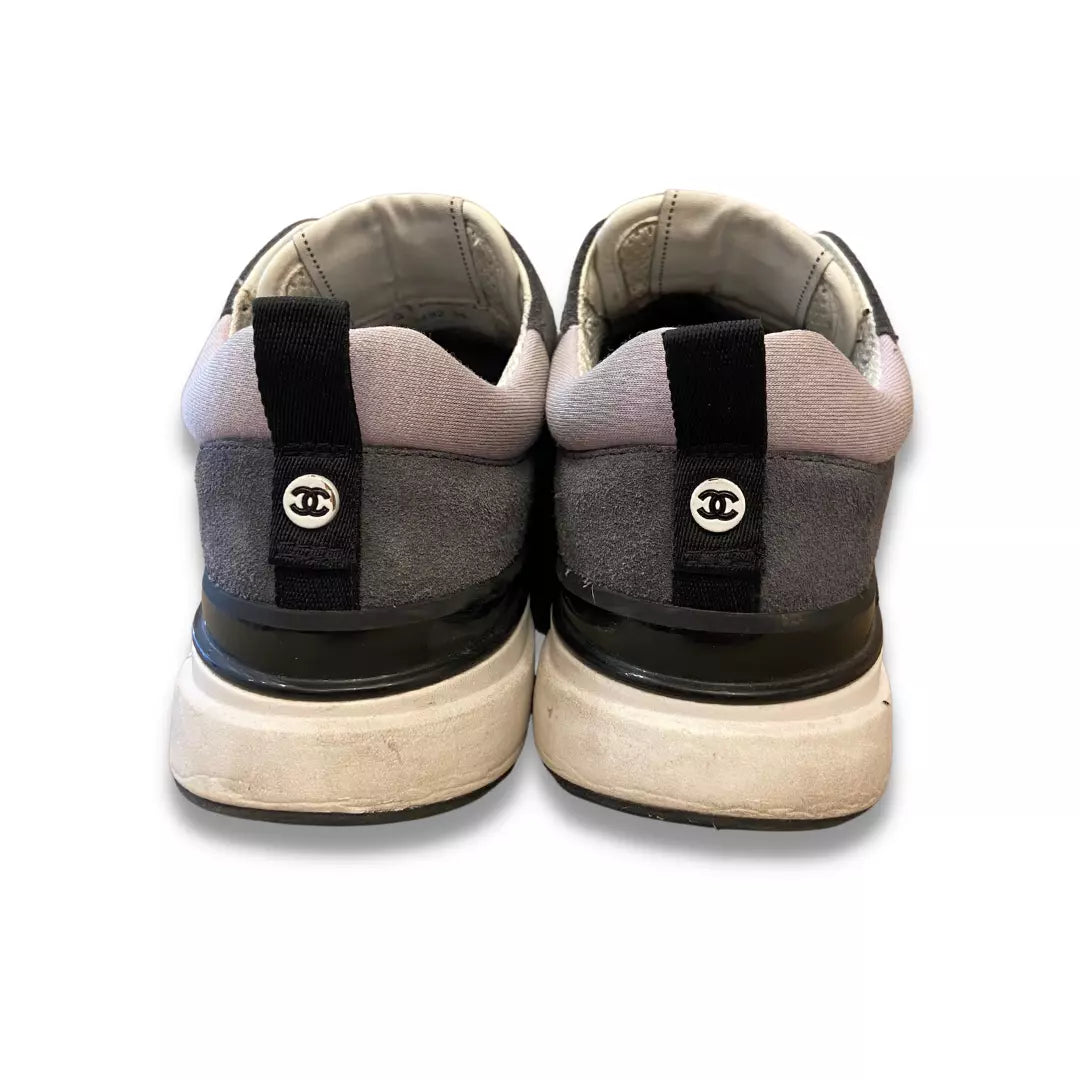 CHANEL GREY CC SNEAKERS