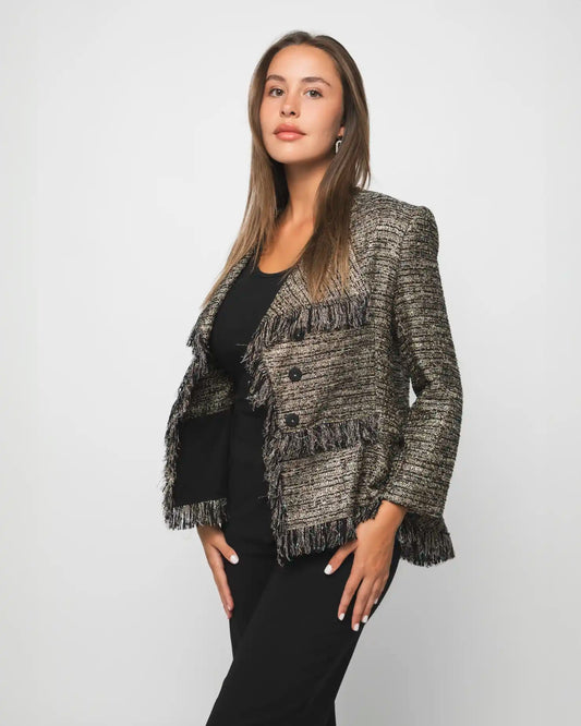 CHLOÉ BLACK/GOLD BLAZER