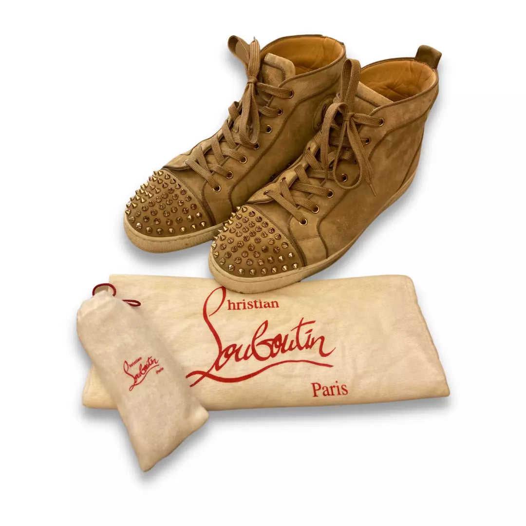 CHRISTIAN LOUBOUTIN BEIGE LOUIS SNEAKER
