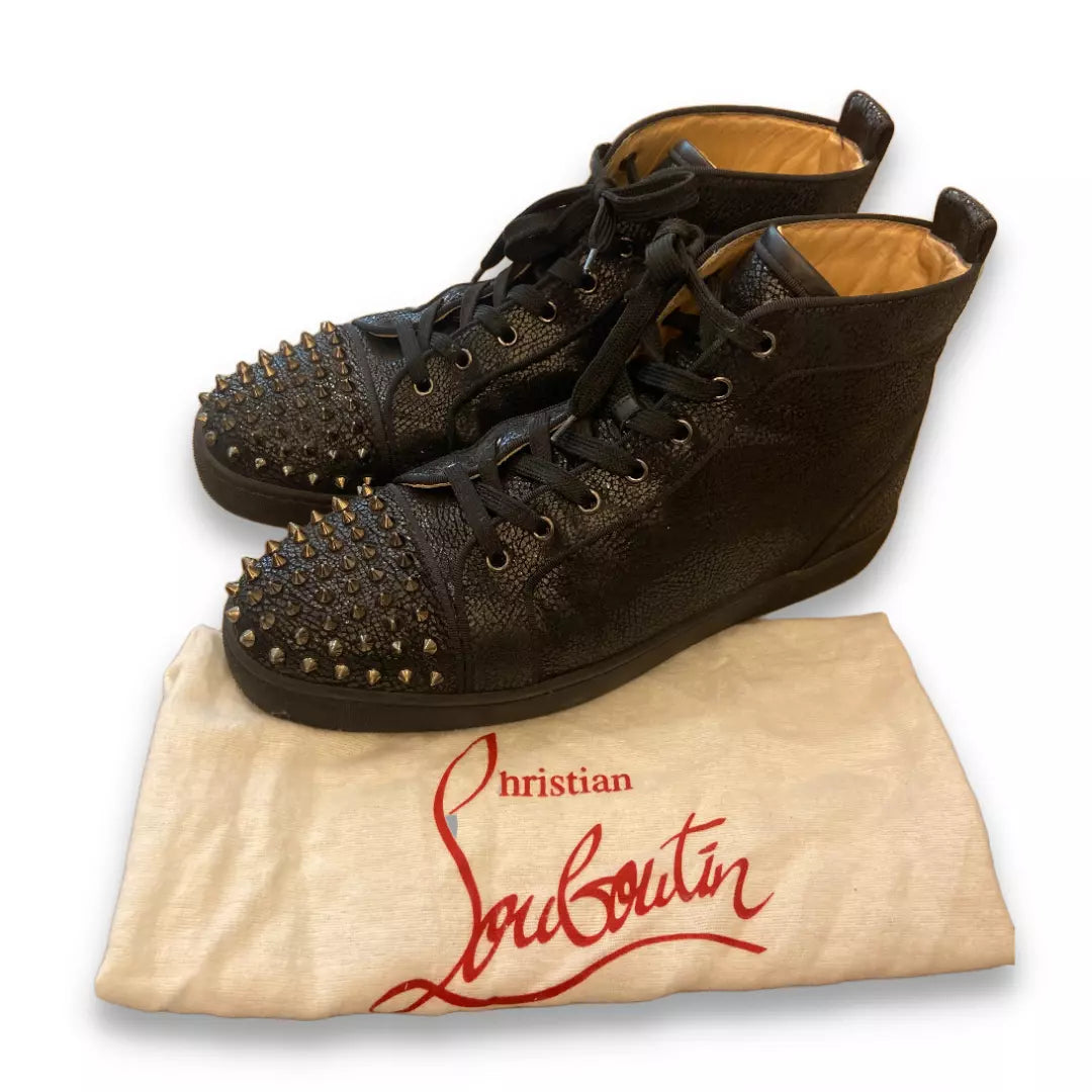 CHRISTIAN LOUBOUTIN BLACK LOUIS SNEAKER