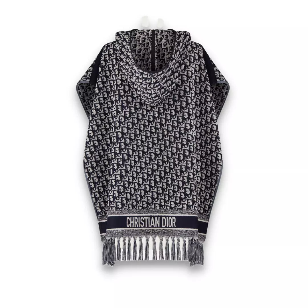 DIOR BLUE OBLIQUE PONCHO