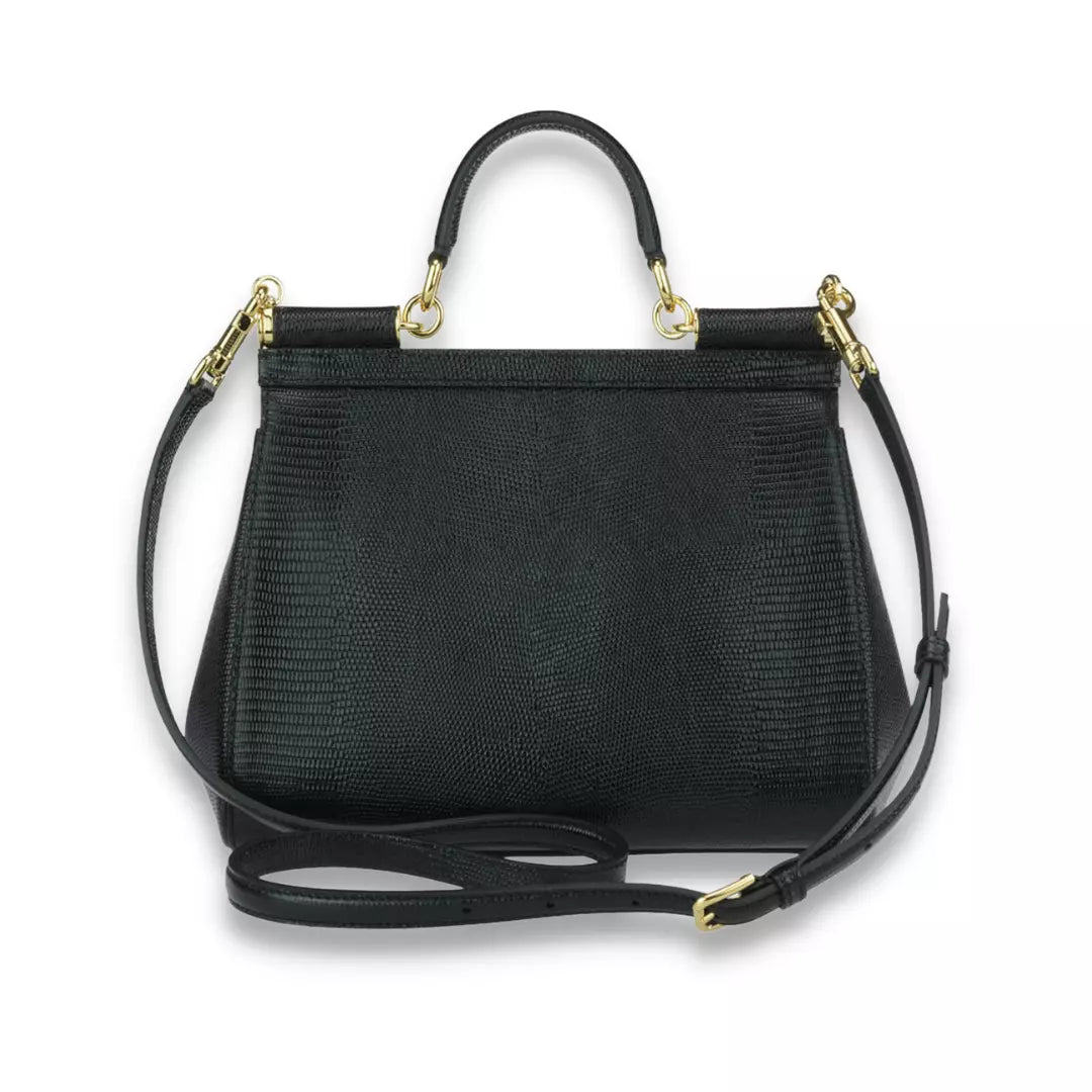 Dolce & Gabbana Black Crystal Sicily Bag