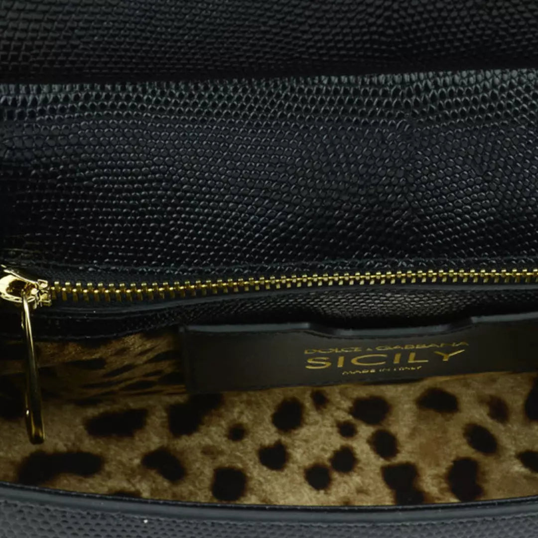 Dolce & Gabbana Black Crystal Sicily Bag