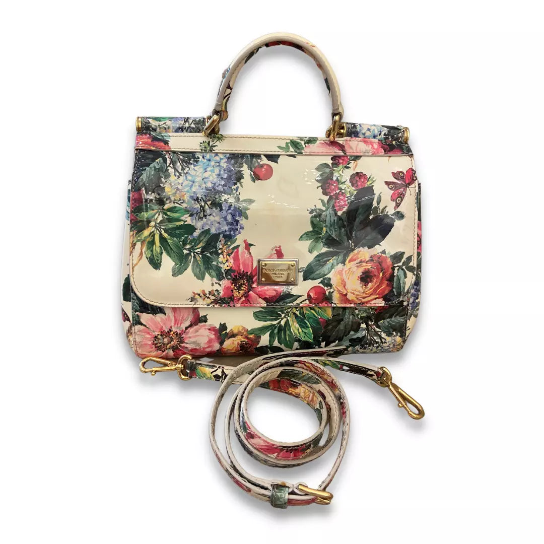 DOLCE & GABBANA FLOWERS MEDIUM SICILY BAG