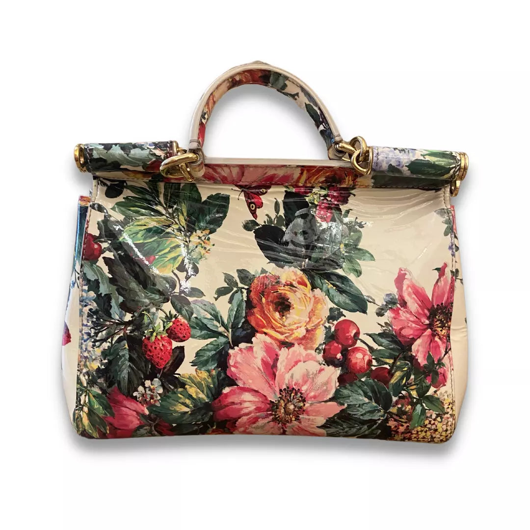 DOLCE & GABBANA FLOWERS MEDIUM SICILY BAG
