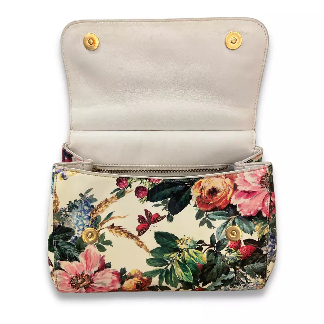 DOLCE & GABBANA FLOWERS MEDIUM SICILY BAG
