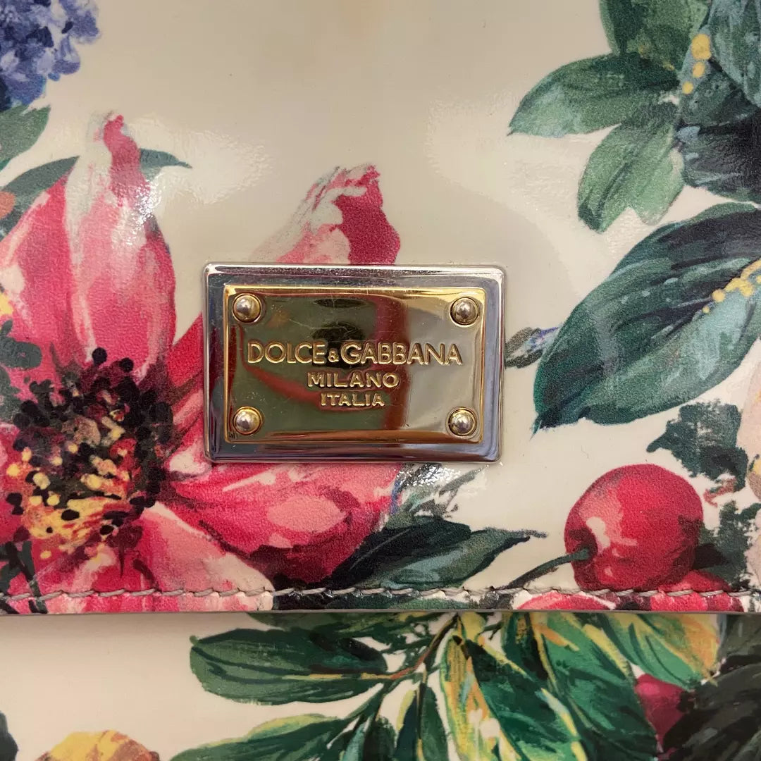 DOLCE & GABBANA FLOWERS MEDIUM SICILY BAG