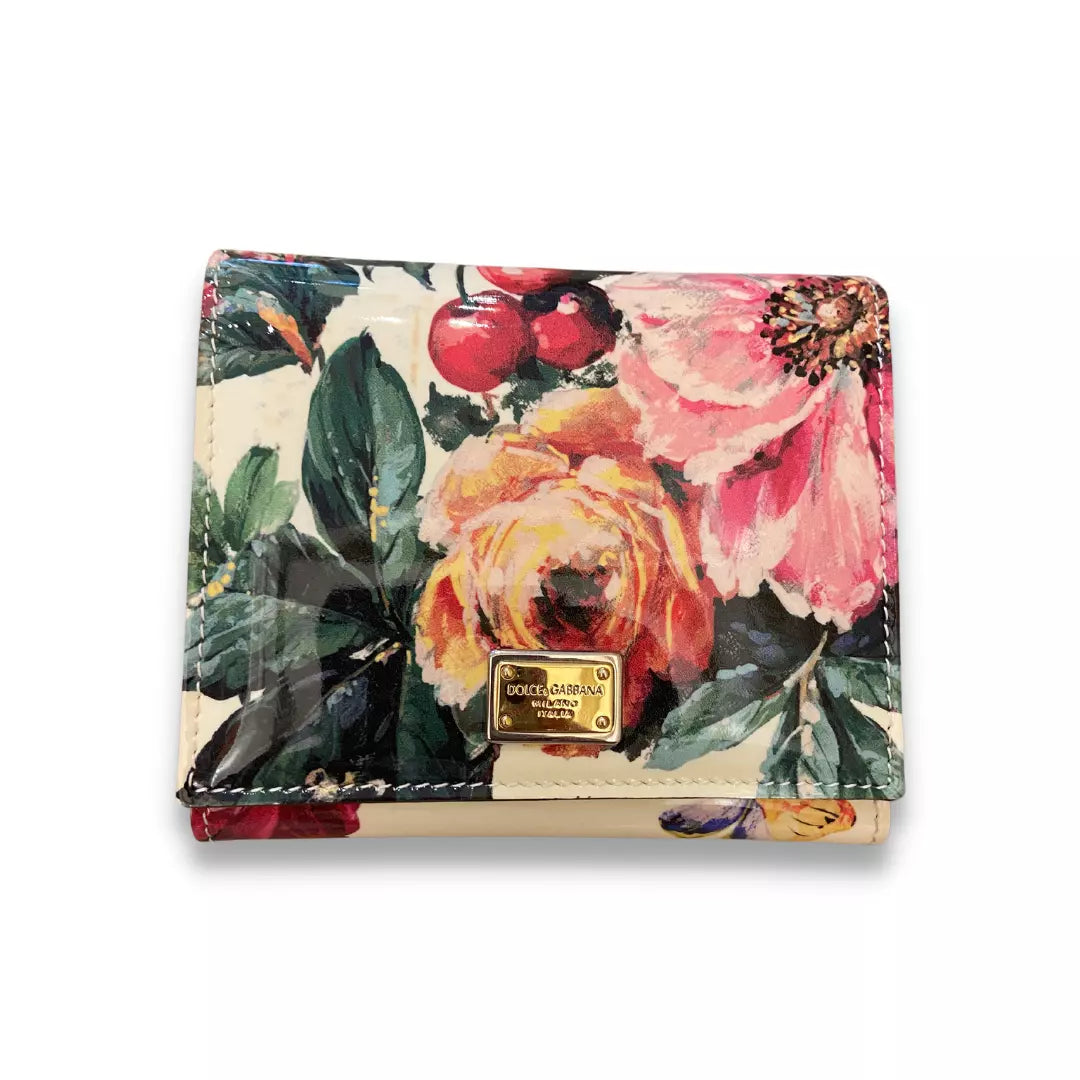 Dolce and gabbana outlet floral card holder