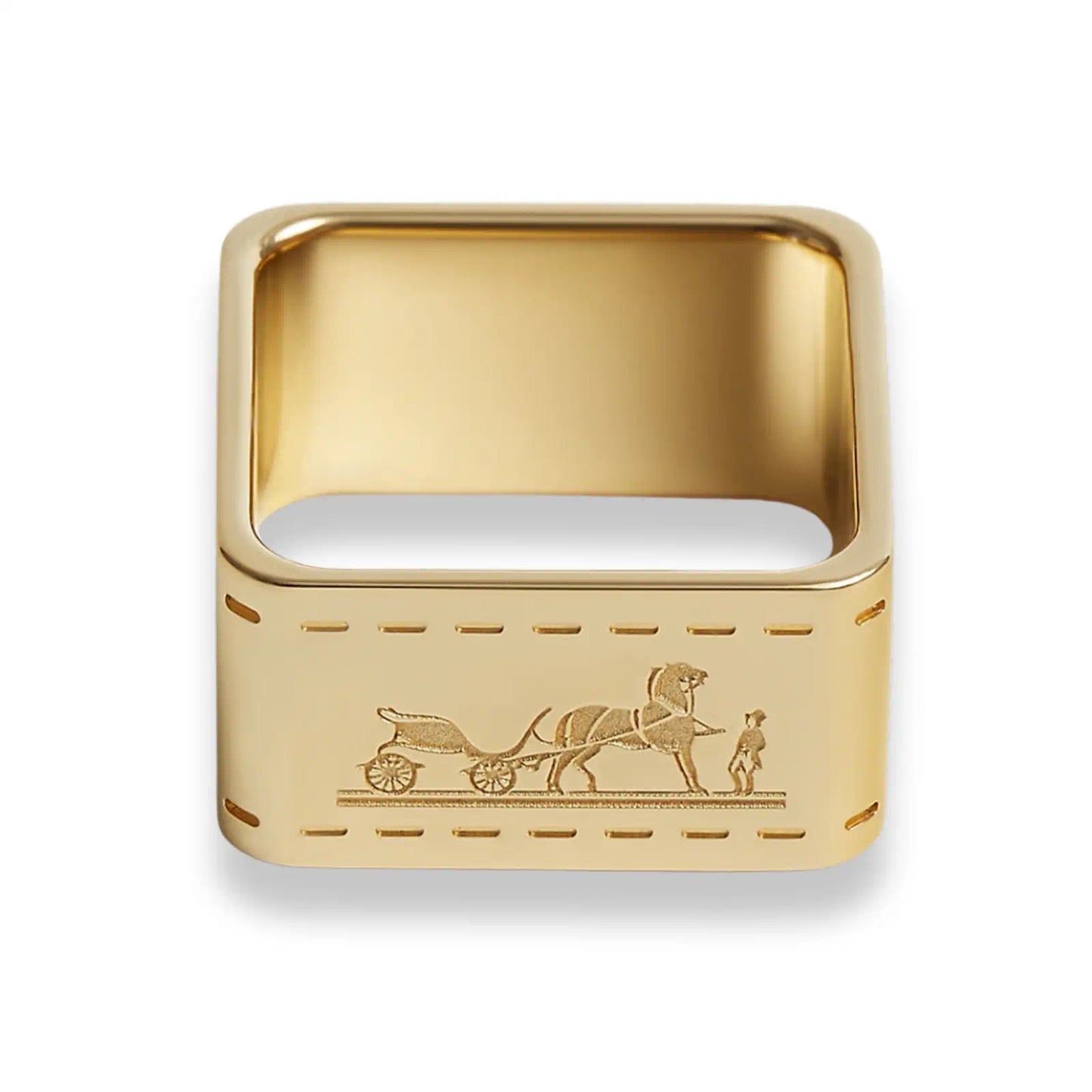 HERMÈS PERMABRASS BOLDUC CARRÉ 90 SCARF RING