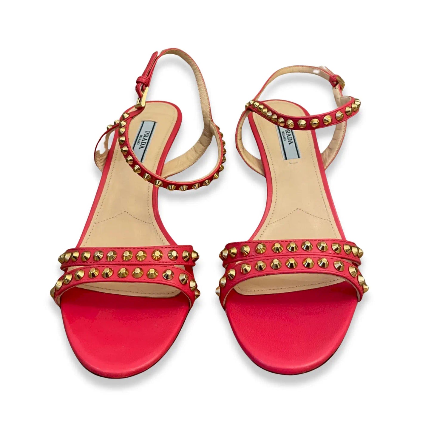 PRADA PINK STUDS SANDALS