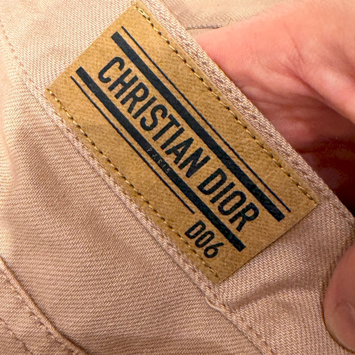 DIOR CAMEL COTTON TROUSERS
