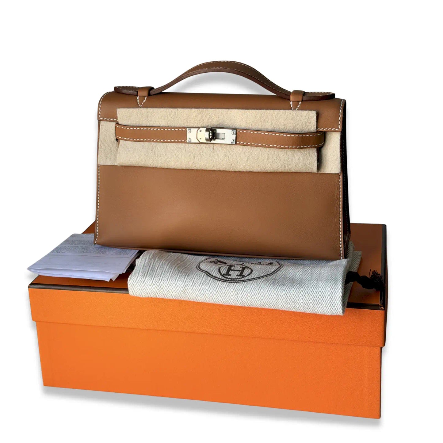 HERMÈS GOLD KELLY MINI SWIFT LEATHER BAG