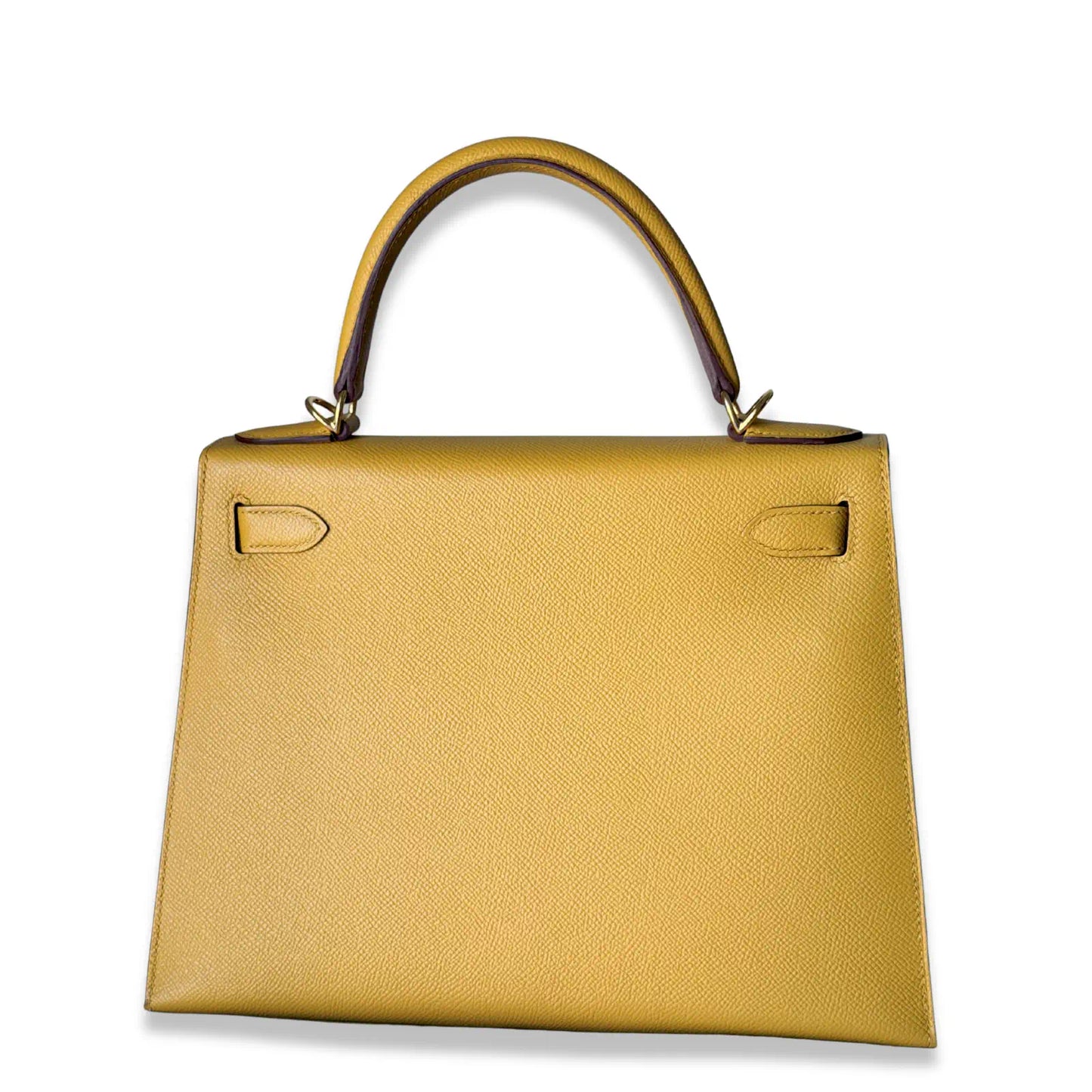 HERMÈS JAUNE AMBRE KELLY 28 TOGO LEATHER BAG