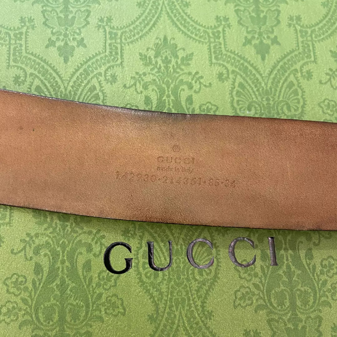 GUCCI DOUBLE G BROWN BELT