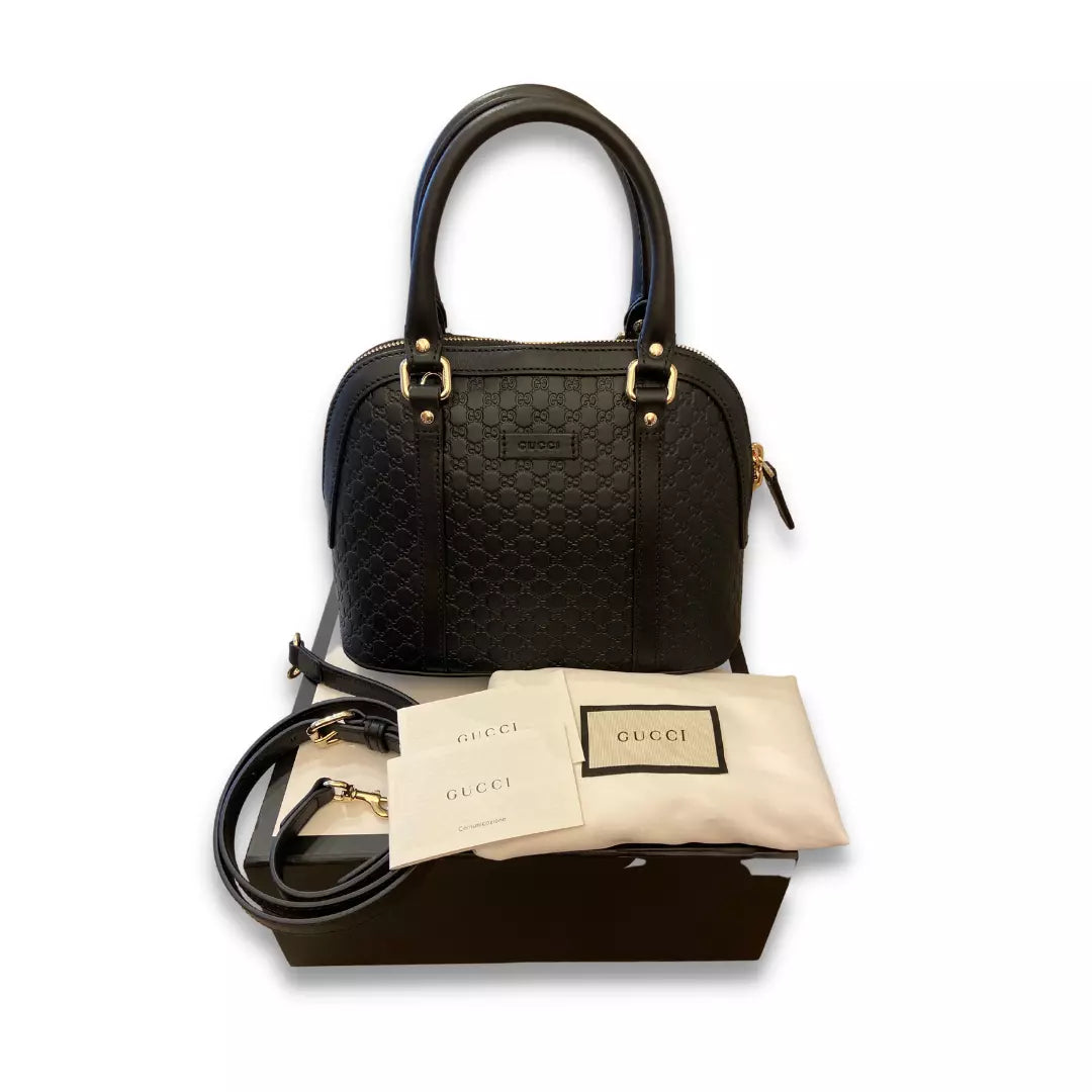 GUCCI BLACK MICROGUCCISIMO BAG