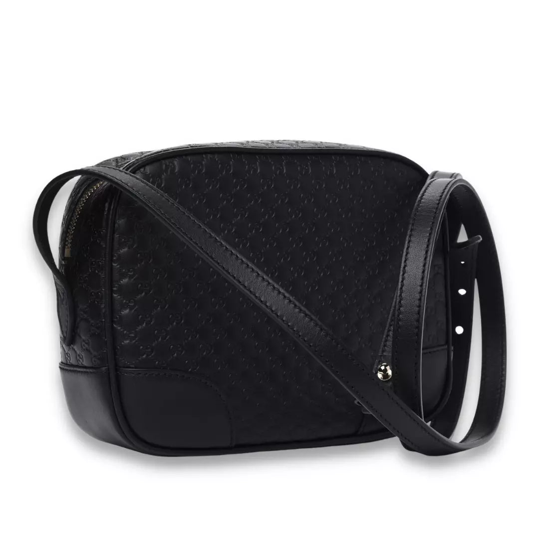 BOLSO DE MENSAJERO GUCCI MINI BREE MICROGUCCISIMA NEGRO