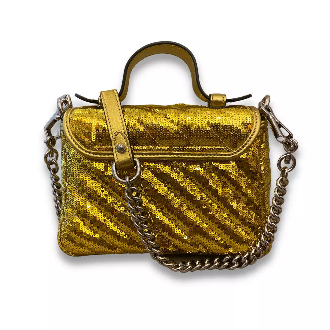 GUCCI GOLD SEQUIN GG MARMONT BAG