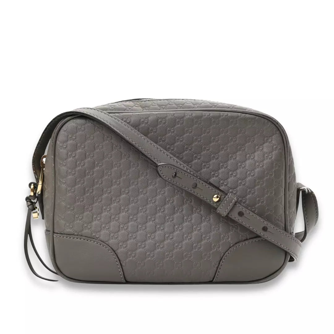 Women's Grey Luxury Leather Crossbody Bag