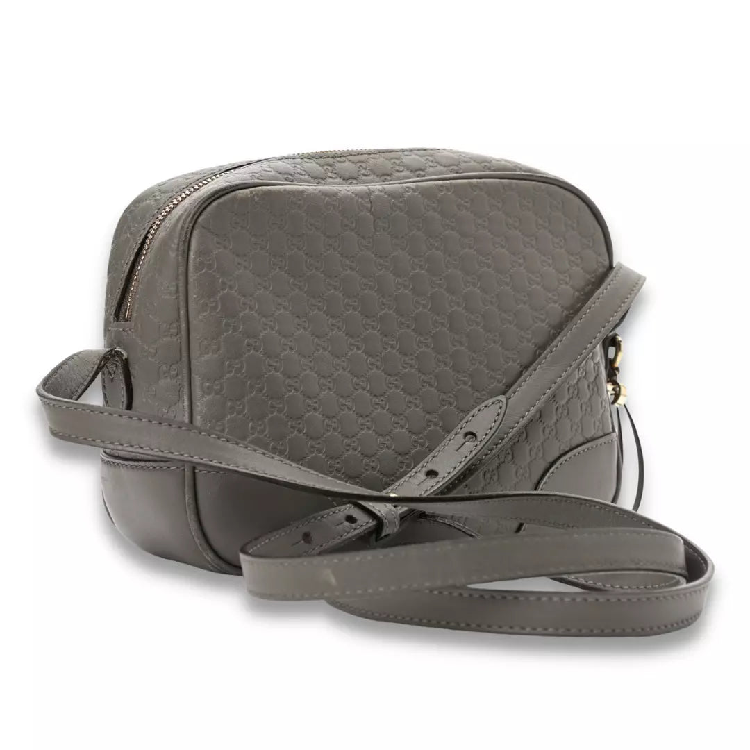 BOLSO DE MENSAJERO GUCCI MINI BREE MICROGUCCISIMA GRIS