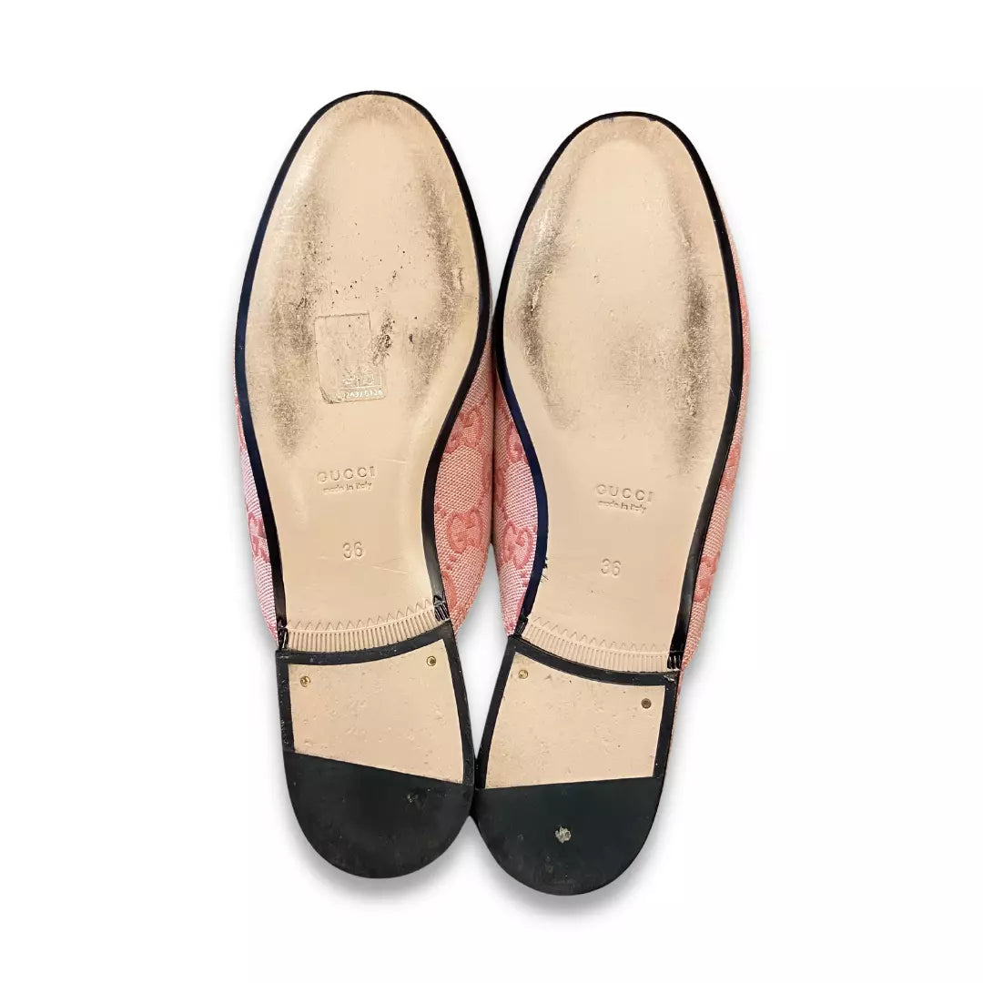 GUCCI PINK PRINCETOWN SLIPPERS