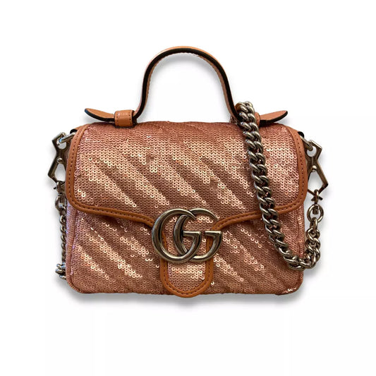 BOLSO GUCCI MARMONT CON LENTEJUELAS ROSAS