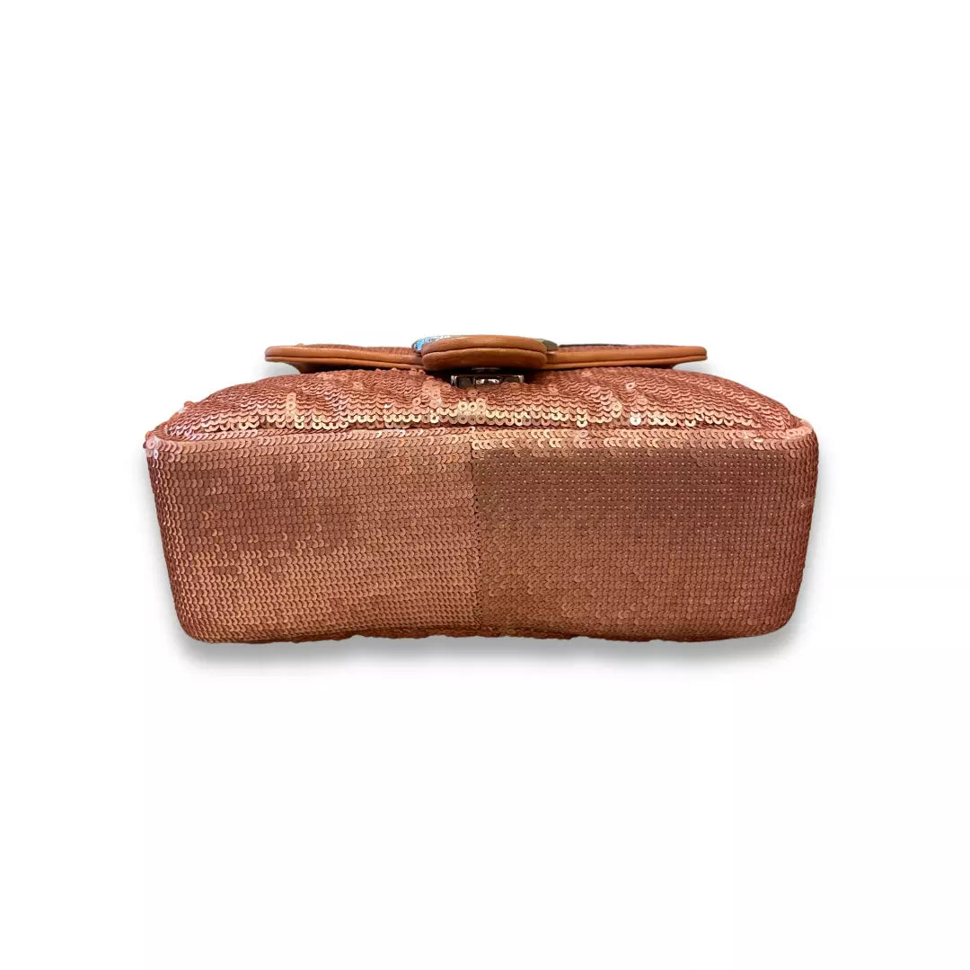 GUCCI PINK SEQUIN MARMONT BAG