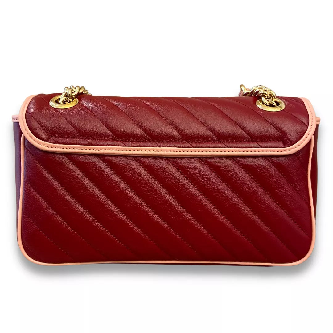 GUCCI RED/PINK MARMONT BAG