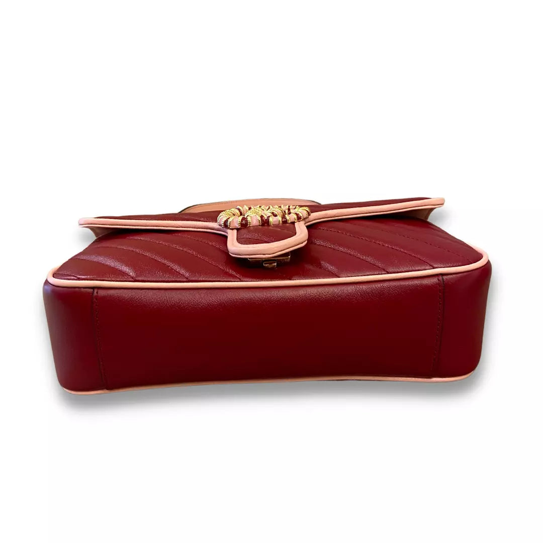 GUCCI RED/PINK MARMONT BAG