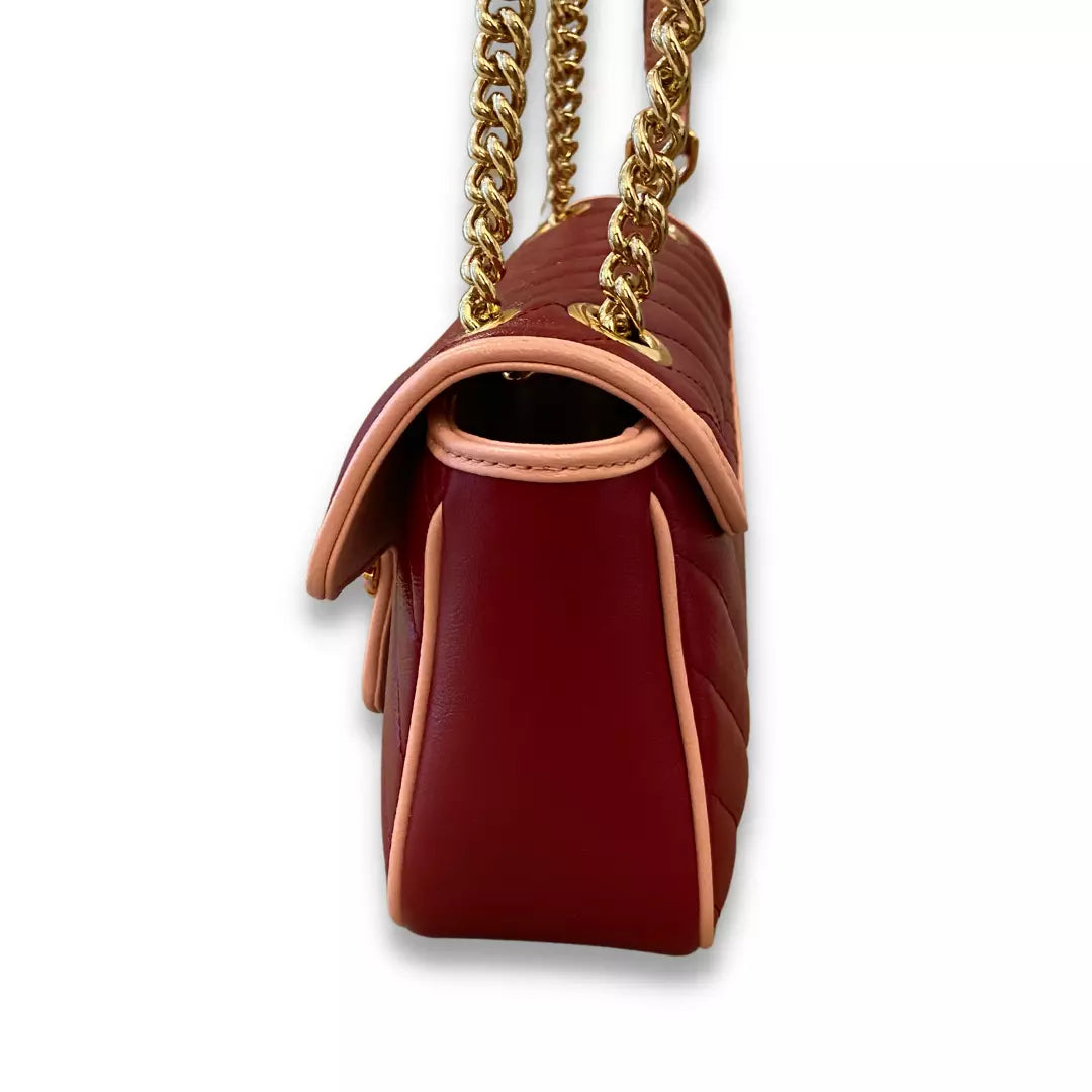 GUCCI RED/PINK MARMONT BAG