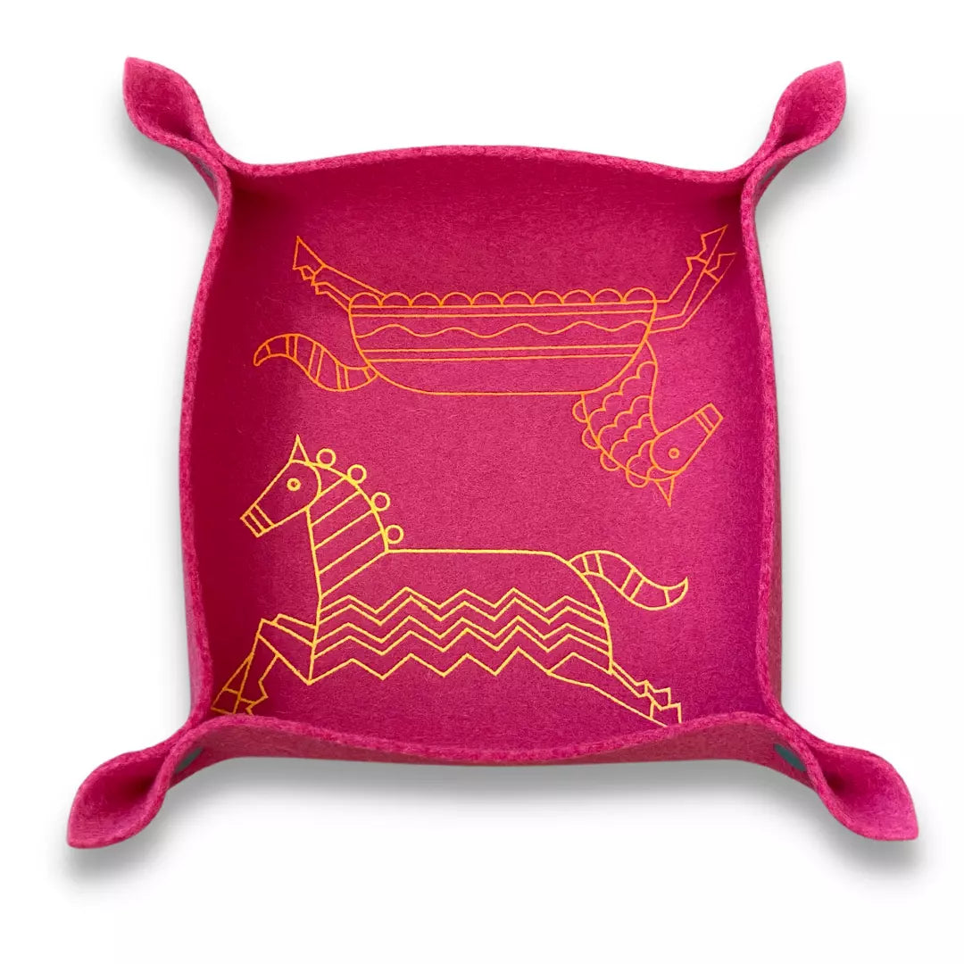 HERMÈS PINK EPOPÉE LARGE CHANGE TRAY