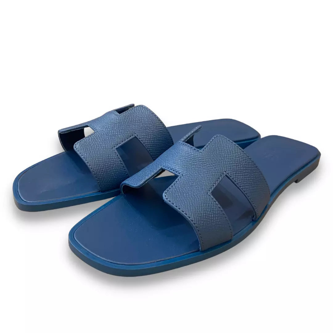 HERMÈS BLEU BLEUET ORAN SANDALS