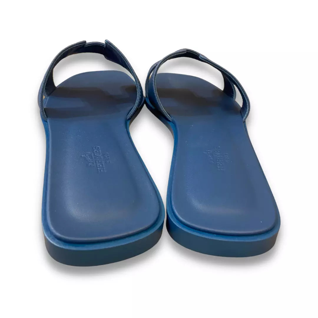 HERMÈS BLEU BLEUET ORAN SANDALS