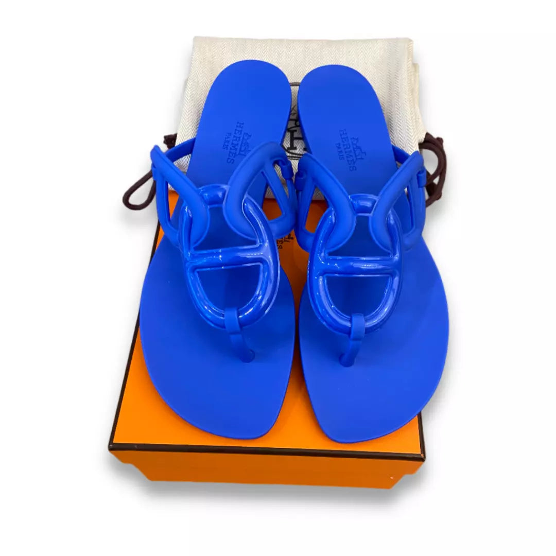 HERMÈS BLEU EGÈRIE SANDALS