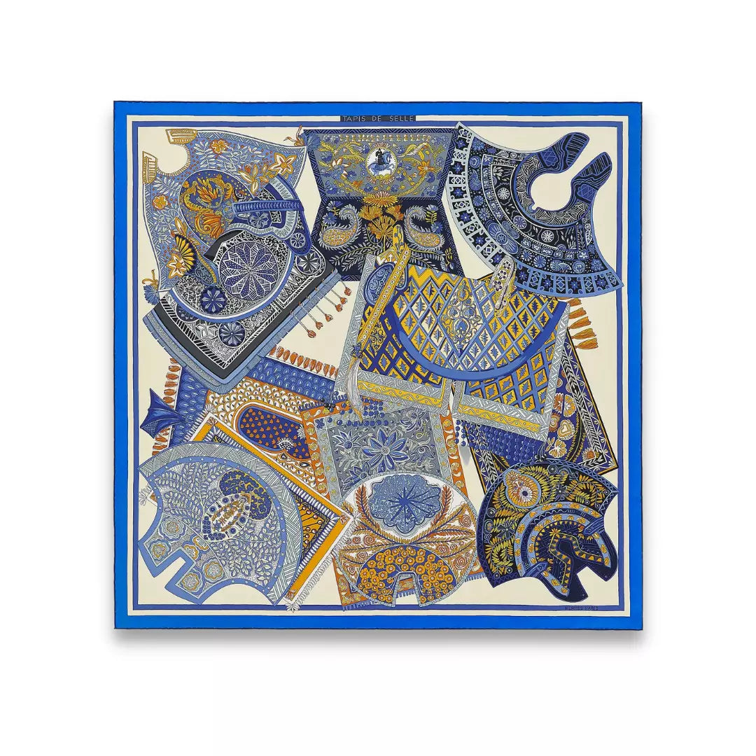 HERMÈS TAPIS DE SELLE SEDA CARRÉ
