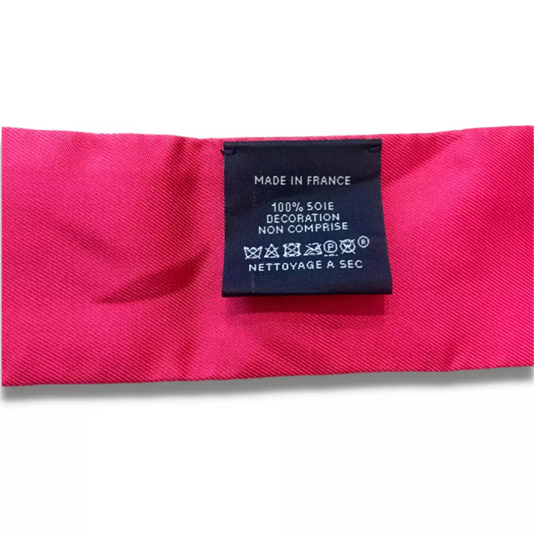HERMÈS PINK PLUMETIS SILK TWILLY