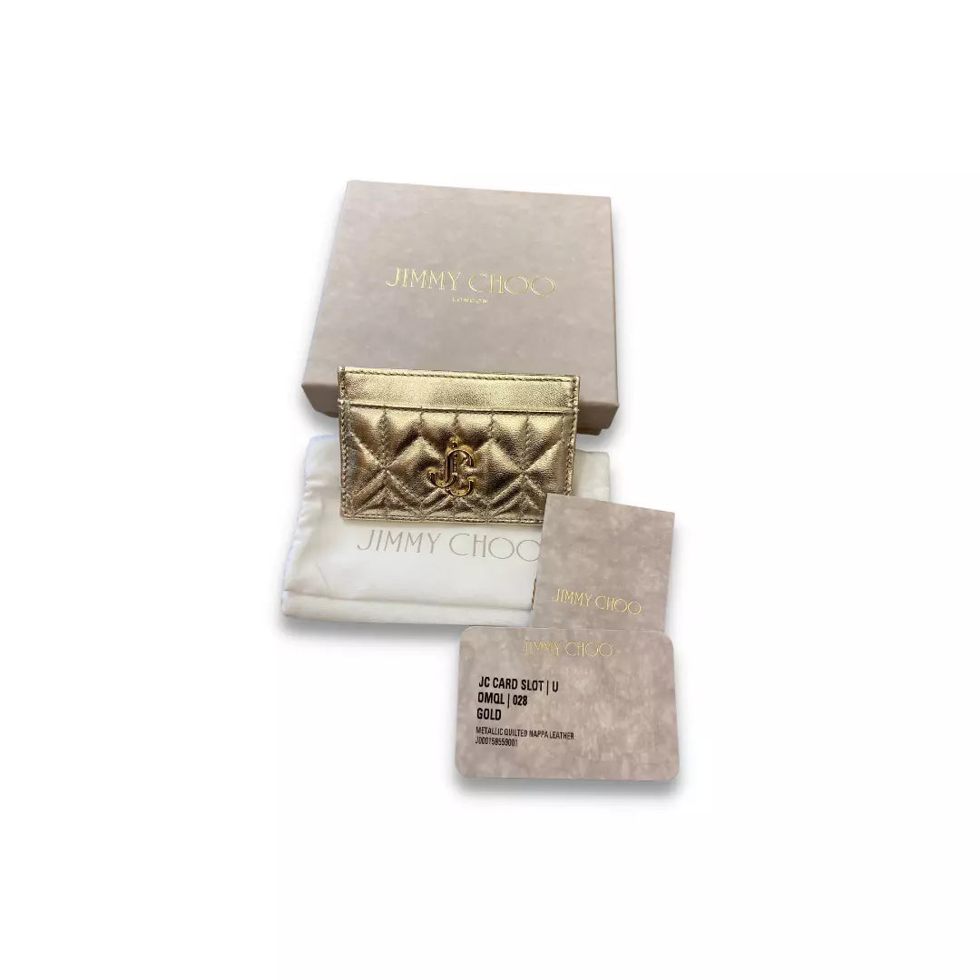 JIMMY CHOO GOLD CARDHOLDER