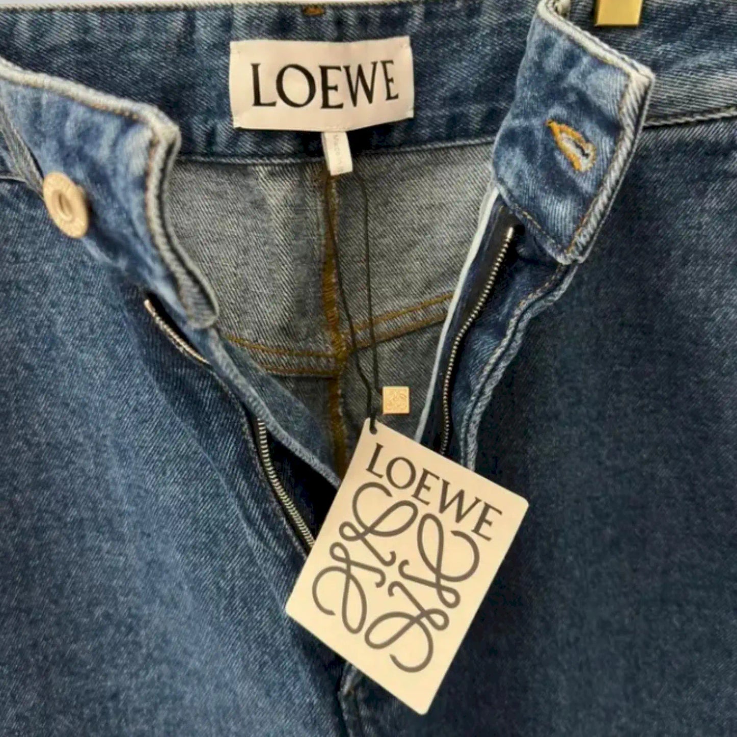 LOEWE BLUE ANAGRAM DENIM PANTS