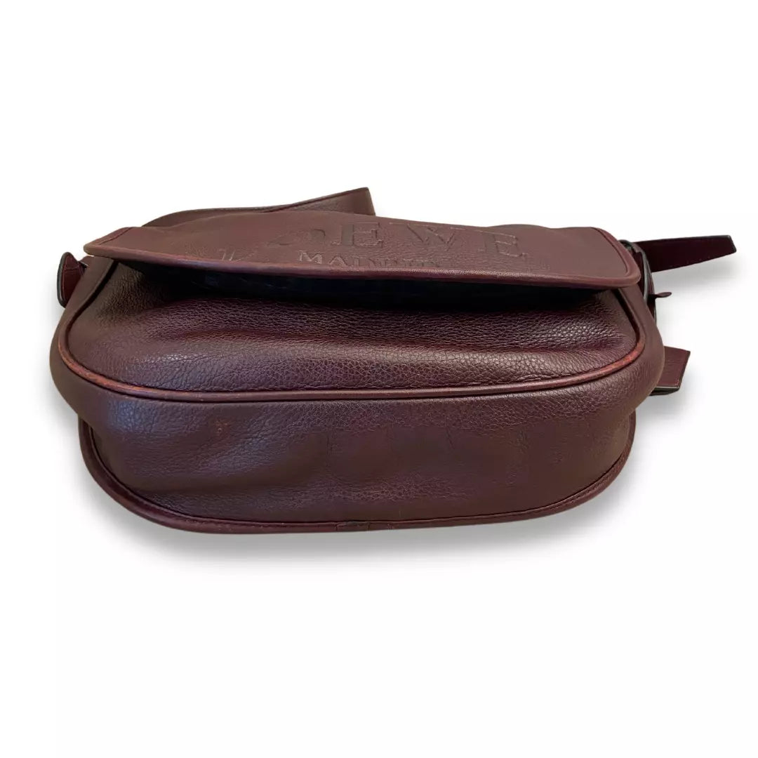 BOLSO DE HOMBRO HERITAGE DE PIEL BURDEOS DE LOEWE