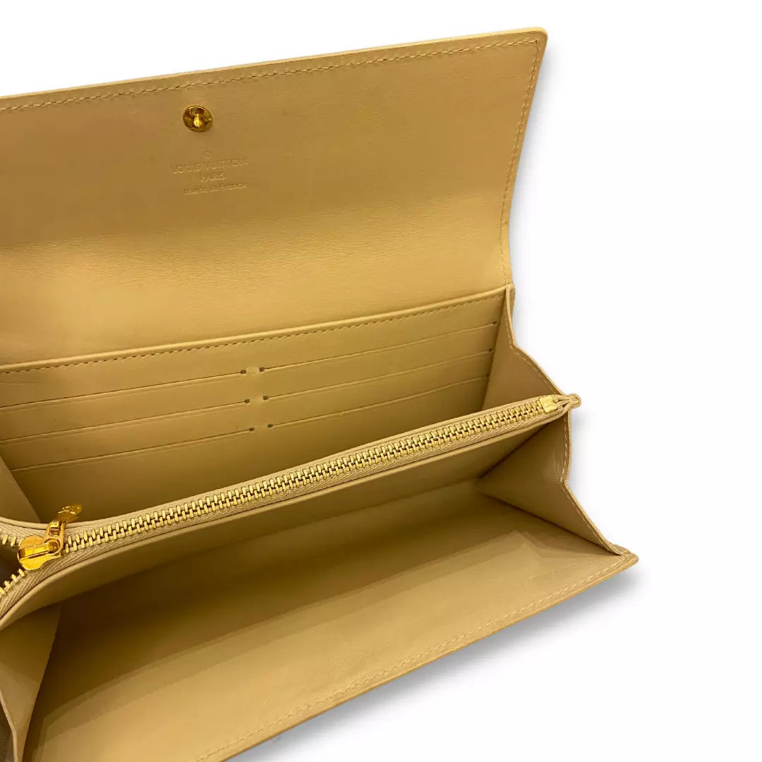 LOUIS VUITTON YELLOW VERNIS SARAH WALLET