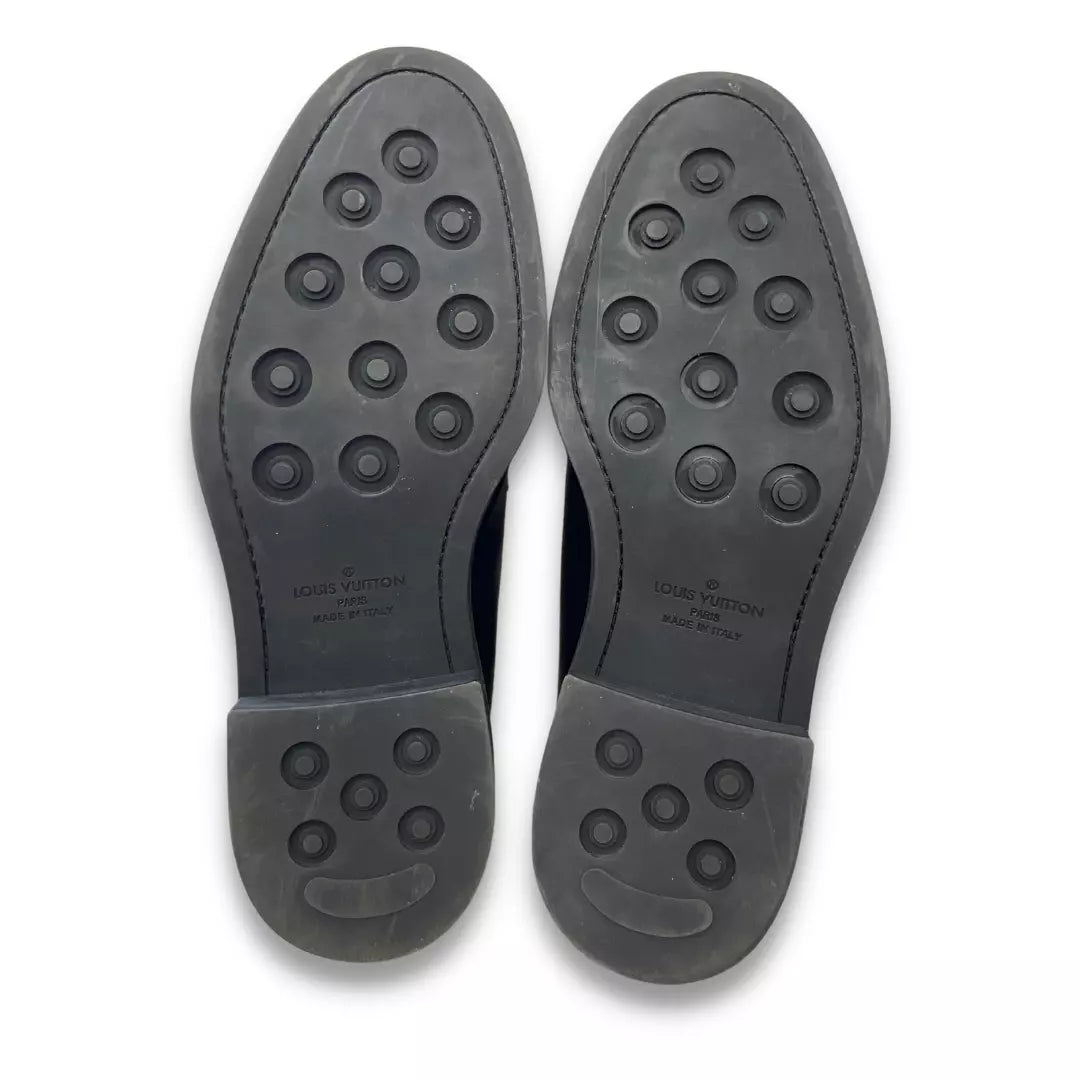 LOUIS VUITTON BLACK LEATHER DERBIES