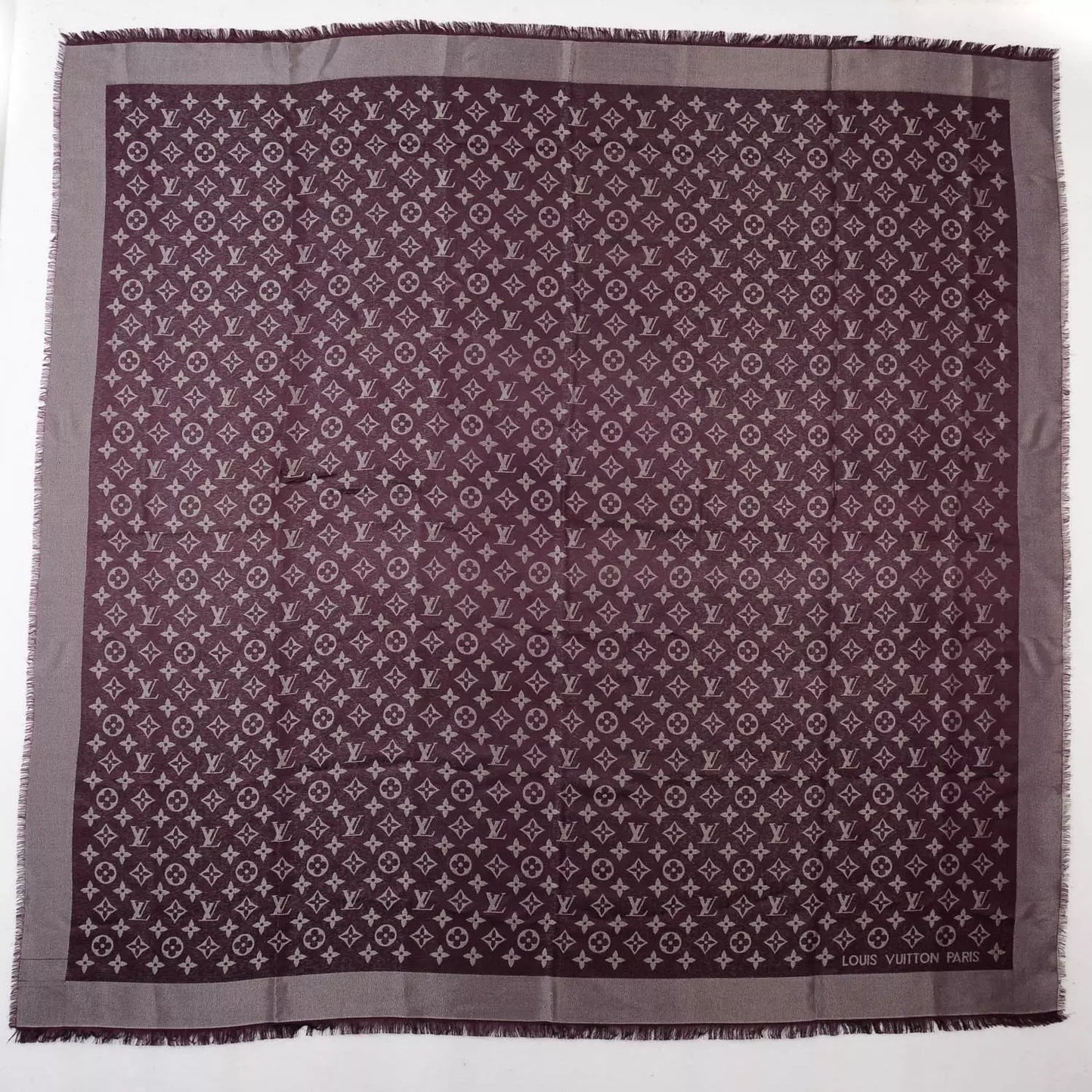 LOUIS VUITTON AMARANTE MONOGRAM SHINE SHAWL
