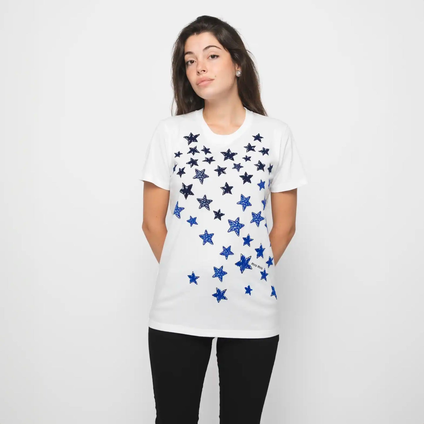 MIU MIU WHITE STARS TSHIRT